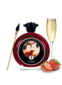 Peinture de corps comestible fraise vin pétillant 100ml - CC817002
